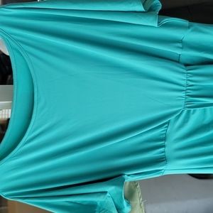 Aqua green Bodycon drape dress